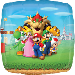Super Mario Bros Foil Super Shape Balloon - 28" x 28"