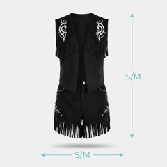 Women's Western Fringe Vest Costume Accessory - S/M
