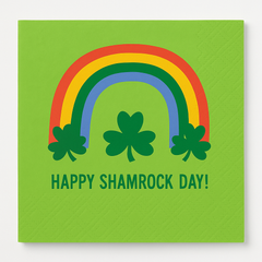 Happy Shamrock Day Beverage Napkins