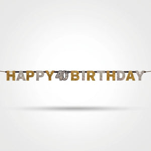 Prismatic 40th Birthday Celebration Banner