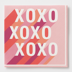 Retro Love Valentine's Day Luncheon Napkins