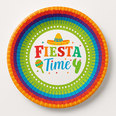 Colorful Fiesta Time 6.75" Party Plates