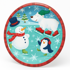 Festive Holiday Fun Paper Plates - 6.75" Round