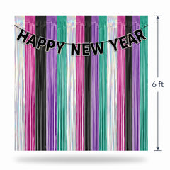 Starlight "Happy New Year" Fringe Backdrop & Banner Set