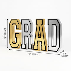 Oversized Graduation "GRAD" Centerpiece Decoration