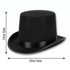 Classic Black Top Hat Costume Accessory