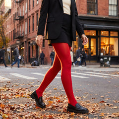 Spooky Red Halloween Tights - One Size