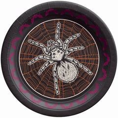 Spooky Halloween Haunted House 6.75" Round Paper Plates