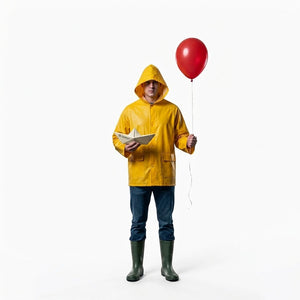 Adult Georgie Raincoat Costume Set from IT Movie - Adult One Size