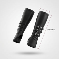 Gothic Buckled Arm Warmers - Black Halloween Costume Accessory