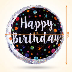 Colorful Polka Dot Birthday Foil Balloon - 18-Inch