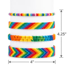 Rainbow Pride Layering Bracelets - 4 Pack