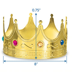 Bejeweled Royal Gold Crown Tiara - Costume Accessory