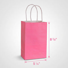 Small Bright Pink Kraft Gift Bag