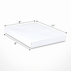 Elegant White Lingerie Gift Box - 11 x 8 x 1.25 Inches
