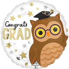 Congrats Grad Owl Foil Balloon