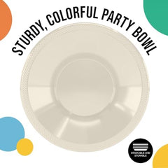 12 Oz. Ivory Plastic Bowls | 100 Count