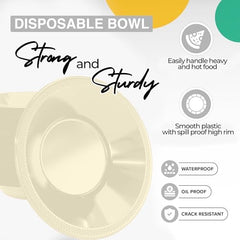 12 Oz. Ivory Plastic Bowls | 100 Count