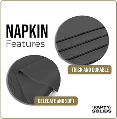 Black Guest Towel Napkins