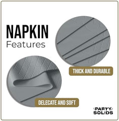 Silver Guest Towel Napkins