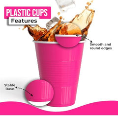 18 Oz. Cerise Plastic Cups | 50 Ct.