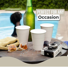 18 Oz. Ivory Plastic Cups | 50 Ct.