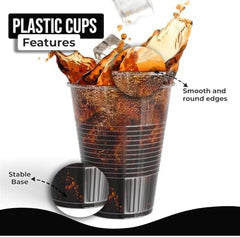 18 Oz. Clear Plastic Cups | 50 Ct.