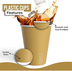 18 Oz. Gold Plastic Cups | 50 Ct.