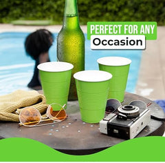 18 Oz. Lime Green Plastic Cups | 50 Ct.