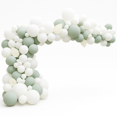 Elegant White Latex Balloon Arch