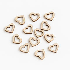 Rustic Wooden Heart Confetti for Weddings