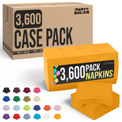 Yellow Beverage Napkins | 4.75 in. x 4.75 in. | Case of 3600