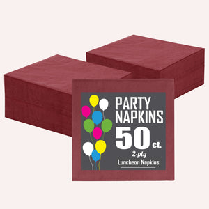 Burgundy Luncheon Napkins | 6.75 in. x 6.75 in. | 1800 Count