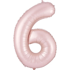 Blush Pink Number "6" Foil Balloon | 34"