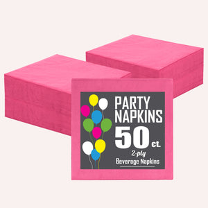 Cerise Beverage Napkins | 4.75 in. X 4.75 in. | 1800 Count