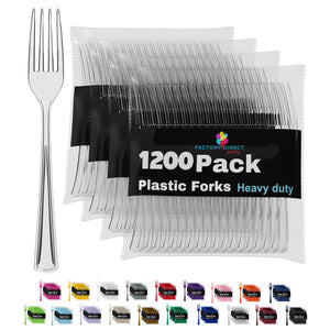 Heavy Duty Clear Plastic Forks - 7.5 in. | Case of 1200