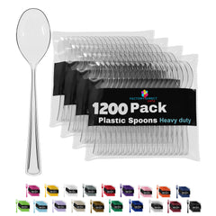 Heavy Duty Clear Plastic Spoons | Case of 1200