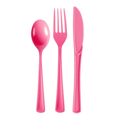 Cerise Cutlery Combo Set | 50 Forks 50 Spoons And 50 Knives