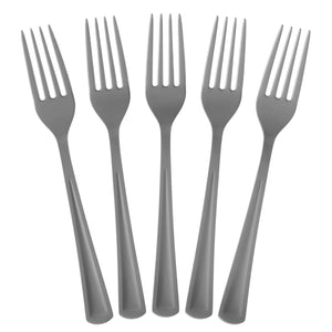Silver Plastic Forks | 25 Count