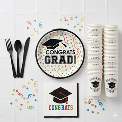 Bright & Bold "Congrats Grad" Party Kit - For 20 Guests