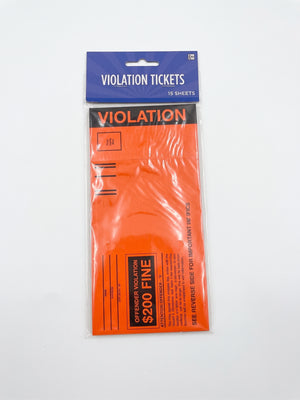 Halloween Violation Ticket Costume Props
