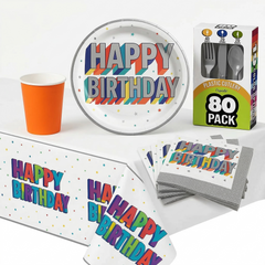 157 Pcs Vibrant Birthday Party Kit | For 20 Guests