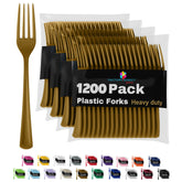 Heavy Duty Gold Plastic Forks | Case of 1200