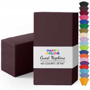 Brown Guest Towel Napkins | 8 in. x 4 in. | 40 Ct.