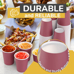 12 Oz. Burgundy Paper Cups | 20 Count