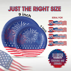9" Starburst Paper Plates - 20 Ct.