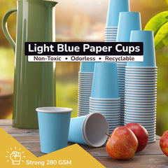 12 Oz. Light Blue Paper Cups | 20 Count