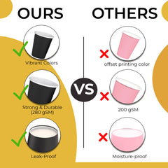 12 Oz. Black Paper Cups | 20 Count