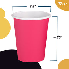 12 Oz. Cerise Paper Cups | 20 Count