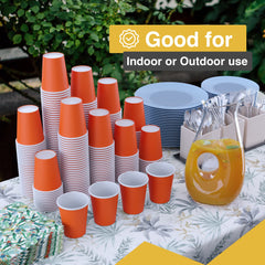 12 Oz. Orange Paper Cups | 20 Count